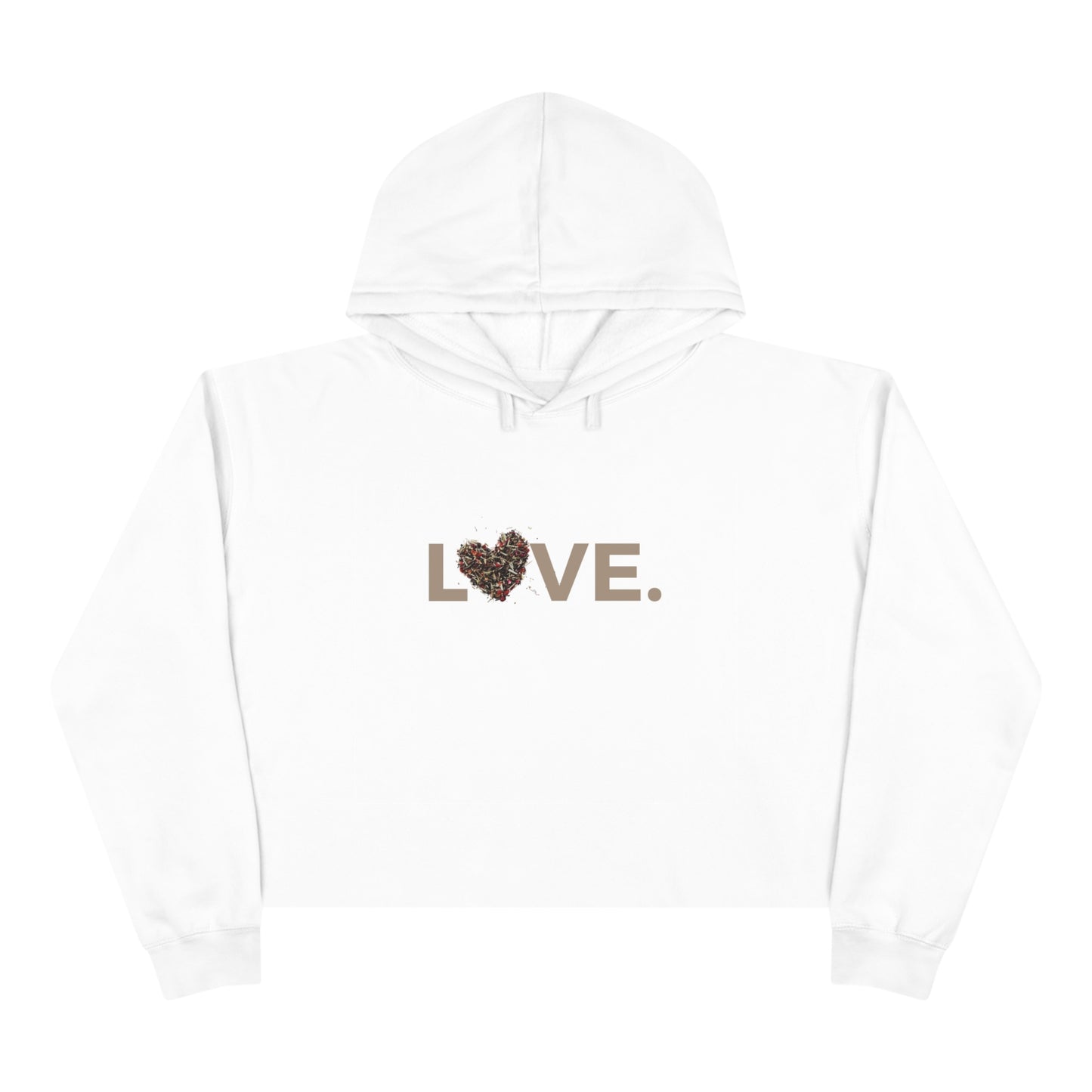Loose Tea Lover Crop Hoodie | Loose tea Heart Shape | Custom Tea Lover Sweatshirt