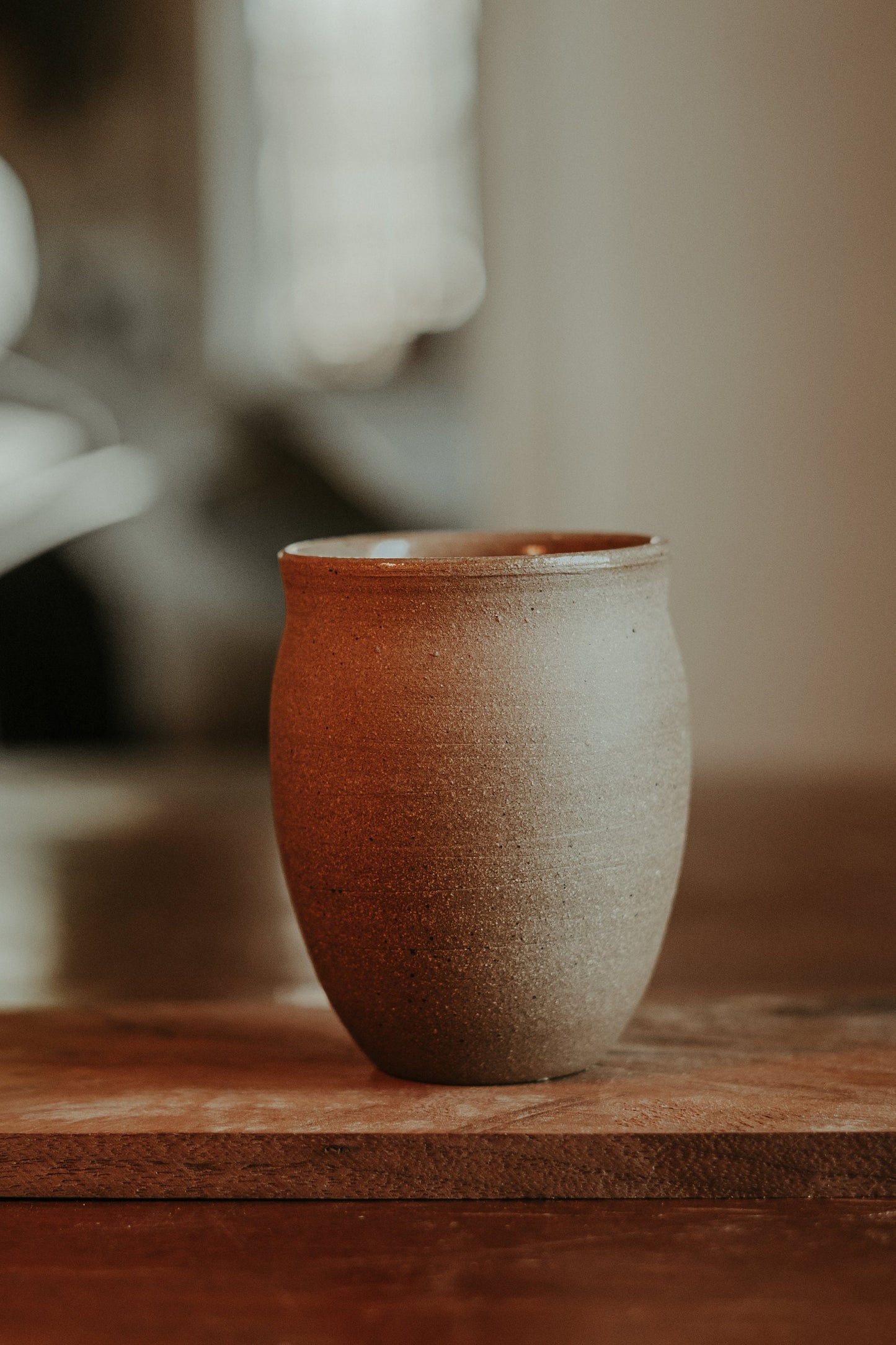 The Chosen Inspired Ceramic Tumbler  First Century Custom Pottery | Natural Finish