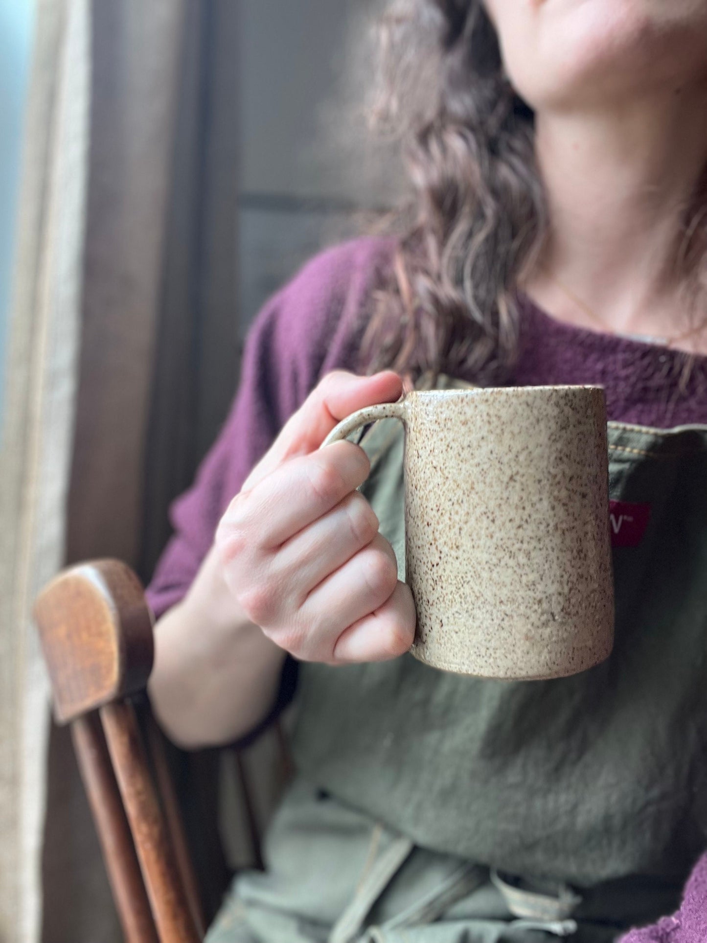 Beige Speckled Ceramic Mug | Ceramic Coffee Mug | Mother's Day Gift