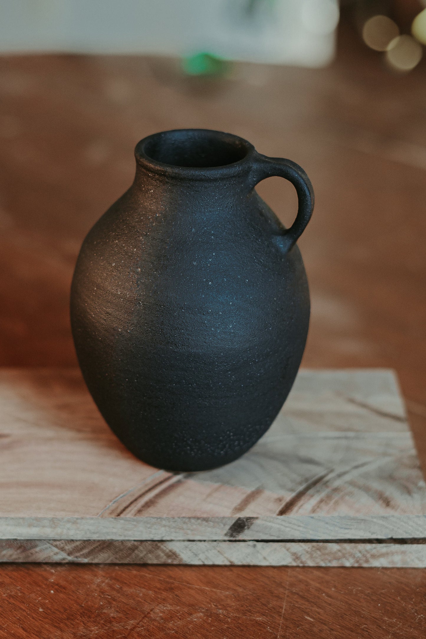 1st Century Inspired Small Pouring Vessel | Matte Black Ceramic | The Chosen Inspired Pottery | 8