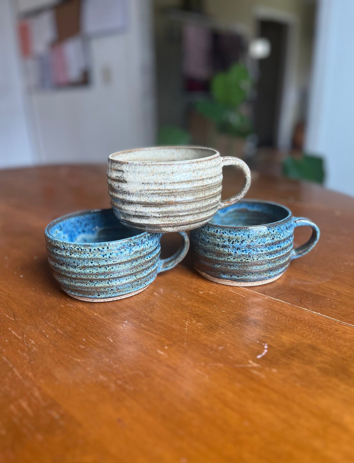 Cappuccino Ceramic Mug | Pottery Soup Mug | Hand Thrown | Father's Day Gift