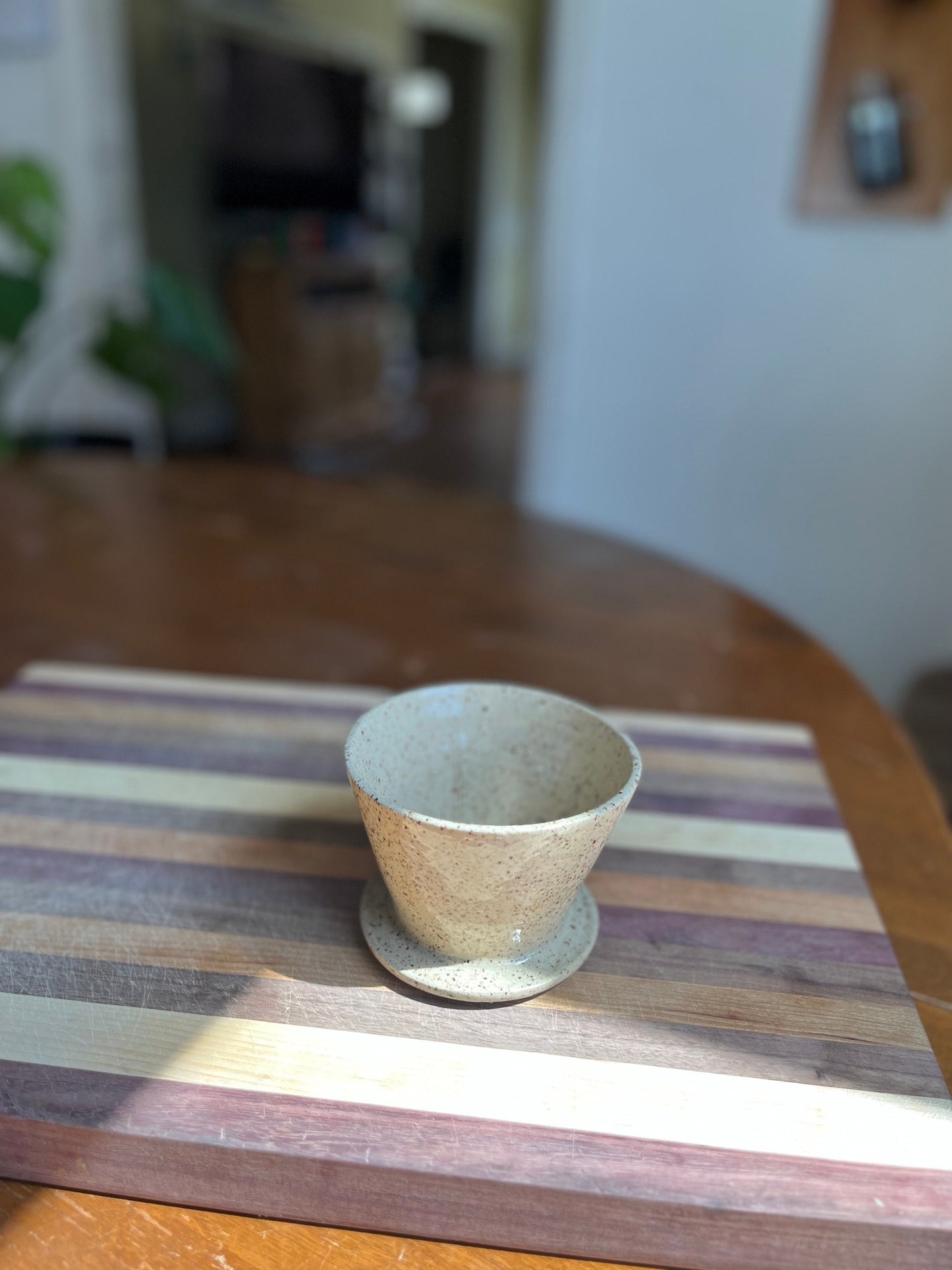 Speckled Beige Ceramic Pour Over - Coffee Brewer - Pottery Brewer