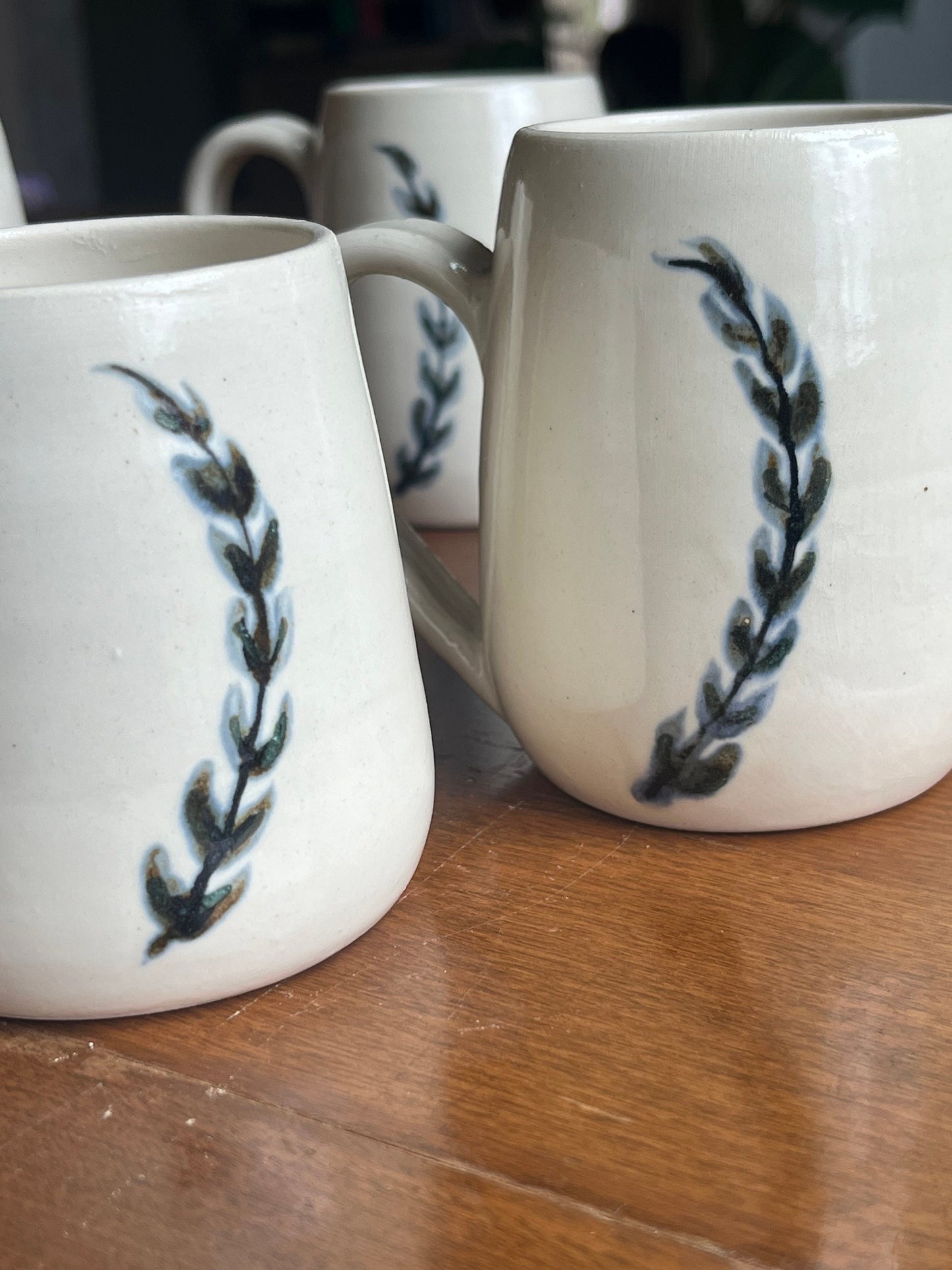 Natural White Fern Porcelain Mug | Cozy Pottery Mug | Great Mother’s Day gift | 2