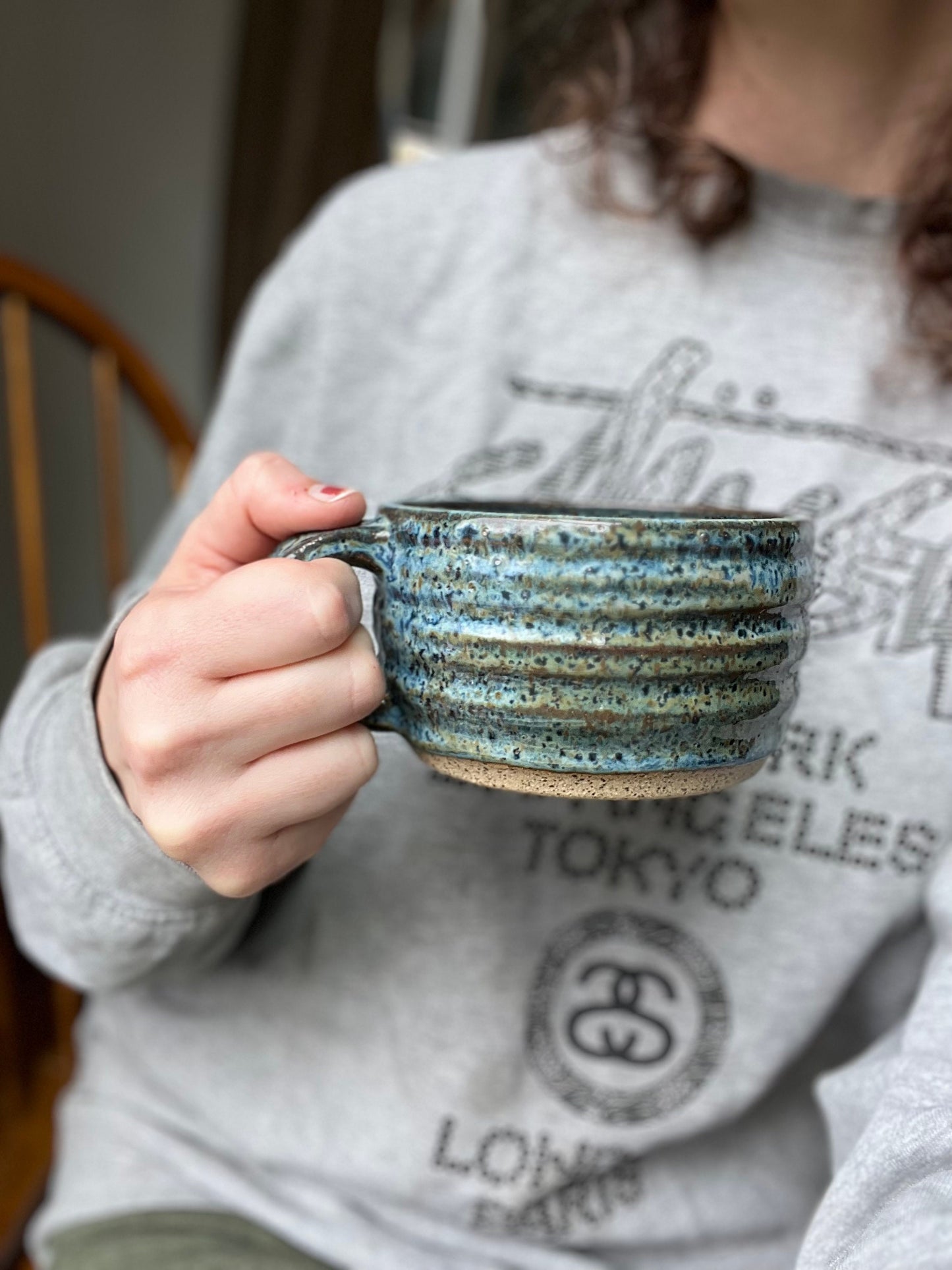 Cappuccino Ceramic Mug | Pottery Soup Mug | Hand Thrown | Father's Day Gift
