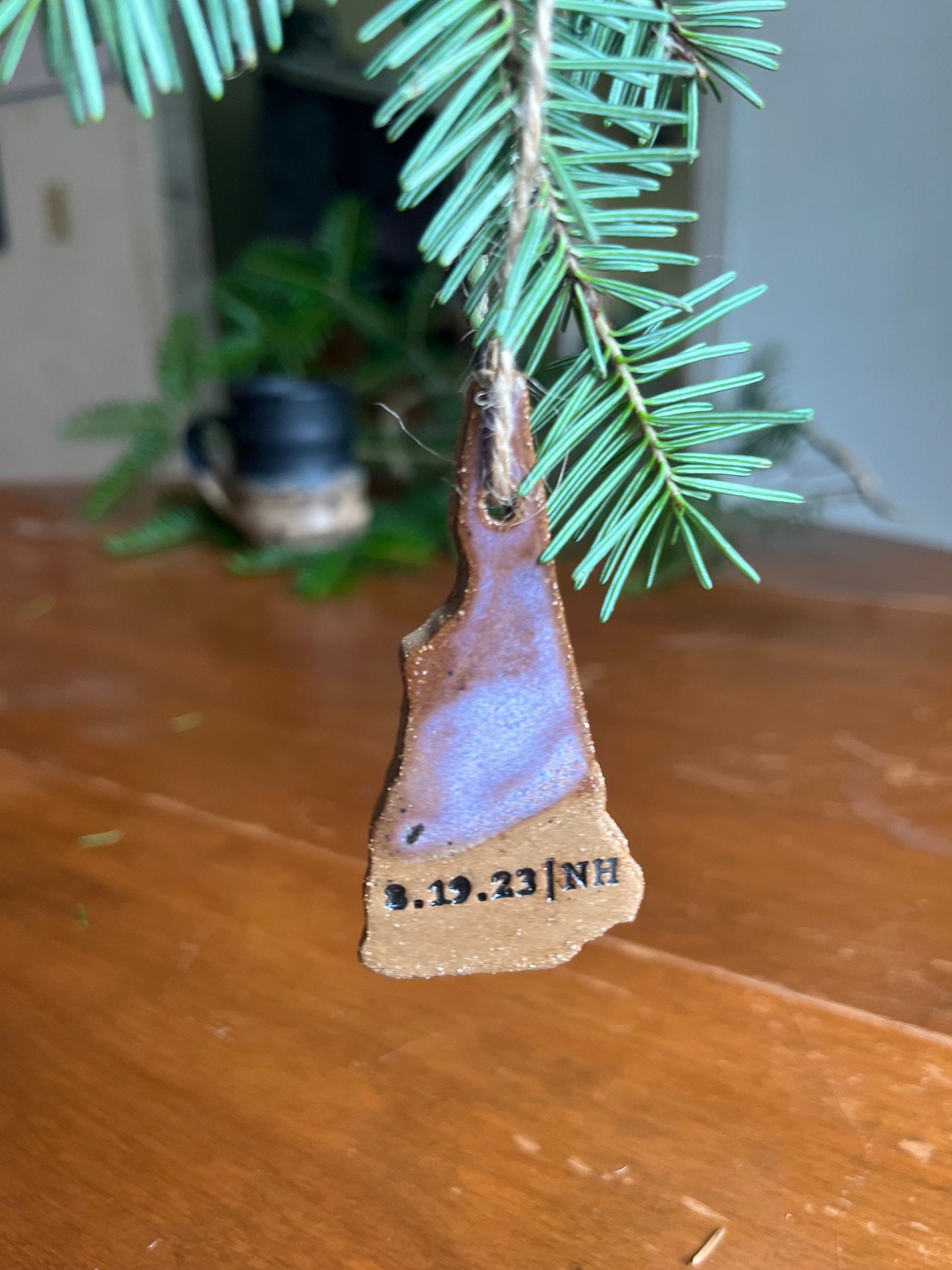 Personalized Ceramic State Ornaments | Custom State Pottery | Christmas Gifts